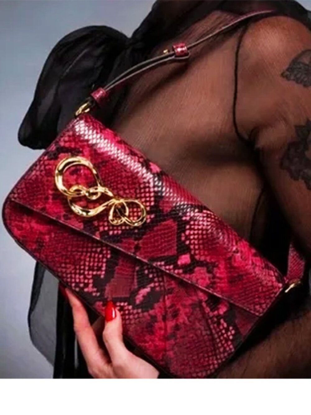 Alexis Bitter Twist Gold Baguett Bag - Burnt Magenta - NWT - GORGEOUS!